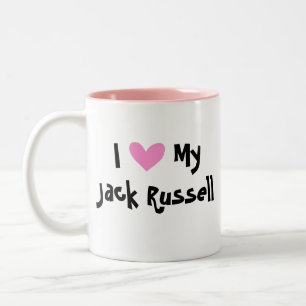 I Liebe mein Jack-Russell-Terrier Zweifarbige Tasse