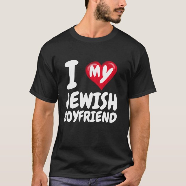 I Liebe Mein jüdischer Freund I Red Heart BF Coupl T-Shirt (Vorderseite)