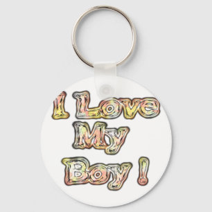 I Liebe Mein Junge Design Cooler Vintager Auflistu Schlüsselanhänger