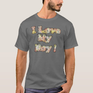 I Liebe Mein Junge Design Cooler Vintager Auflistu T-Shirt