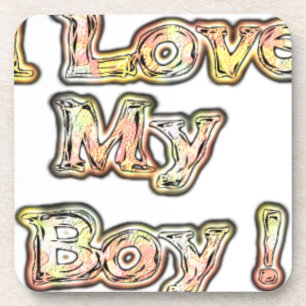I Liebe Mein Junge Design Cooler Vintager Auflistu Untersetzer