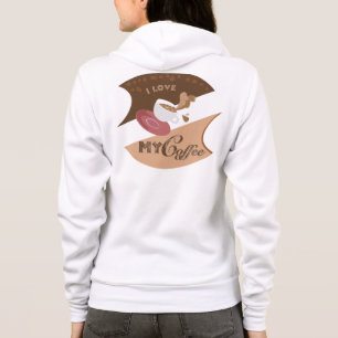 I Liebe Mein Kaffee Retro Java Hoodie