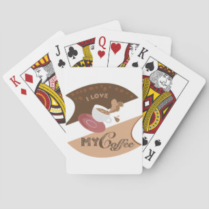 I Liebe Mein Kaffee Retro Java Spielkarten