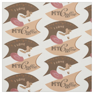 I Liebe Mein Kaffee Retro Java Stoff