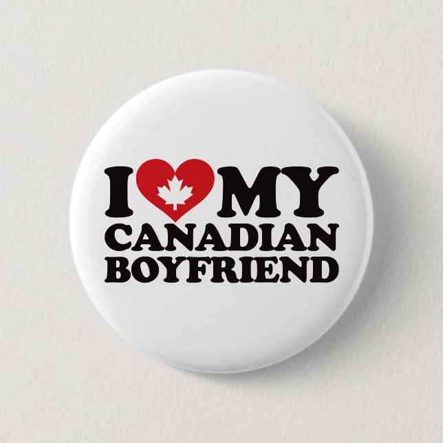 I Liebe mein kanadischer Freund Button (Vorderseite)