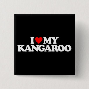 I LIEBE MEIN KÄNGURU BUTTON