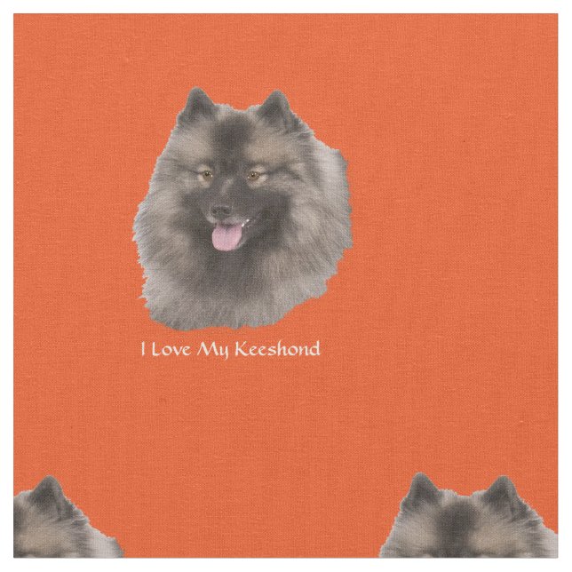 I Liebe mein Keeshond Stoff (Nahaufnahme)