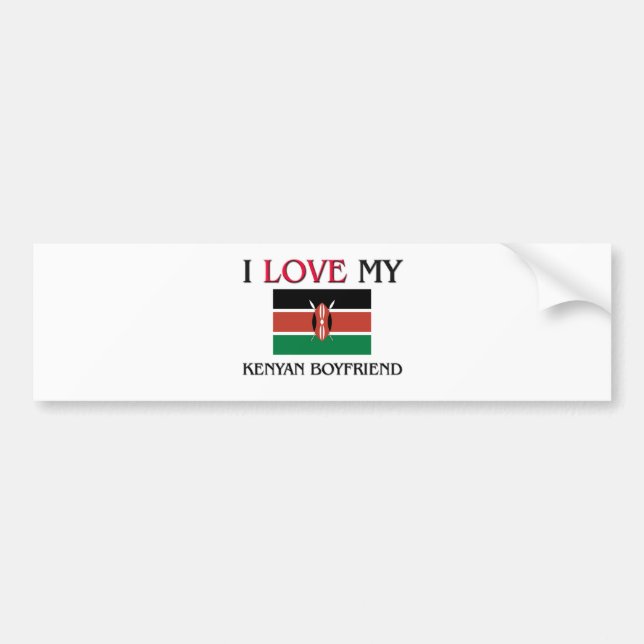 I Liebe mein Kenyan-Freund Autoaufkleber (Vorne)