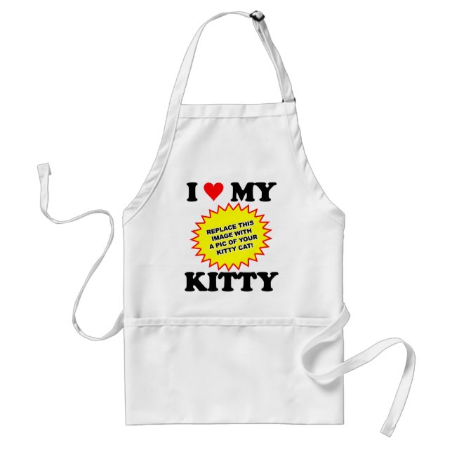 I Liebe mein Kitty KUNDENGERECHT Schürze (Vorne)