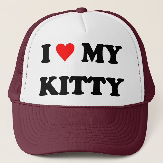 I Liebe mein Kitty Truckerkappe (Vorderseite)