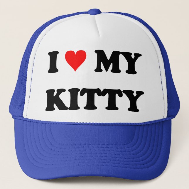 I Liebe mein Kitty Truckerkappe (Vorderseite)