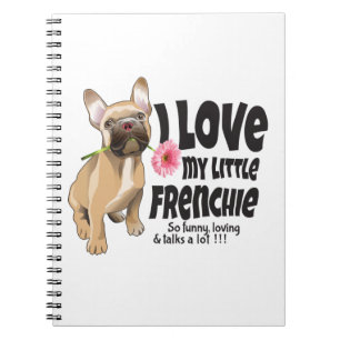 I Liebe mein kleiner französischer Bulldogge Notizblock