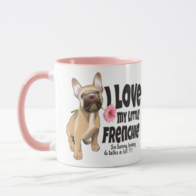 I Liebe mein kleiner französischer Bulldogge Tasse (Links)