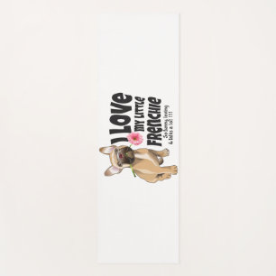 I Liebe mein kleiner französischer Bulldogge Yogamatte