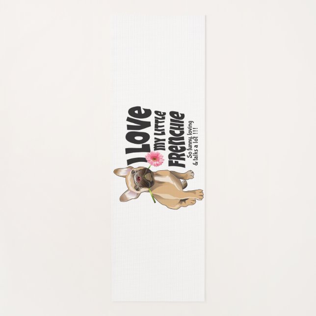 I Liebe mein kleiner französischer Bulldogge Yogamatte (Vorderseite)