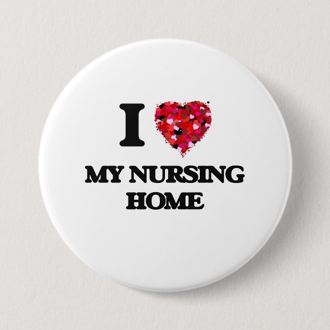 I Liebe mein Krankenpflege-Zuhause Button (Vorderseite)