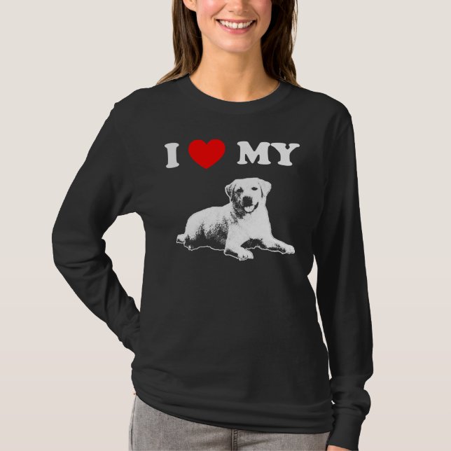 I Liebe Mein Labrador 4 T-Shirt (Vorderseite)