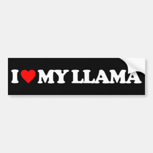 I LIEBE MEIN LAMA AUTOAUFKLEBER