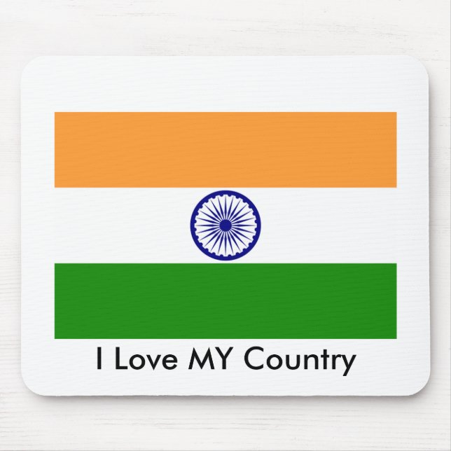 I Liebe MEIN LAND Indien Mousepad (Vorne)