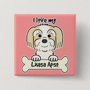 I Liebe mein Lhasa Apso Button