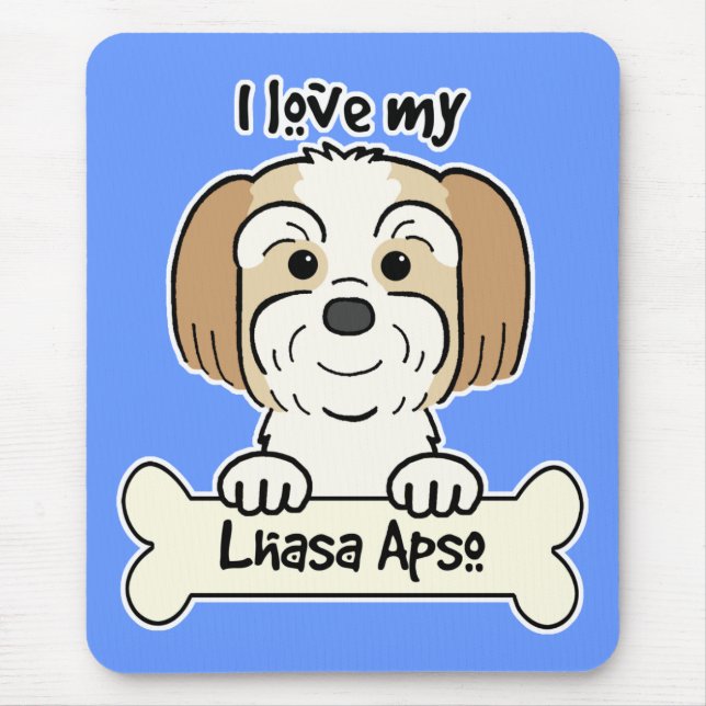 I Liebe mein Lhasa Apso Mousepad (Vorne)