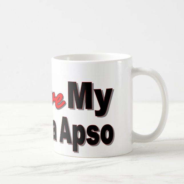 I Liebe mein Lhasa Apso Tasse (Rechts)