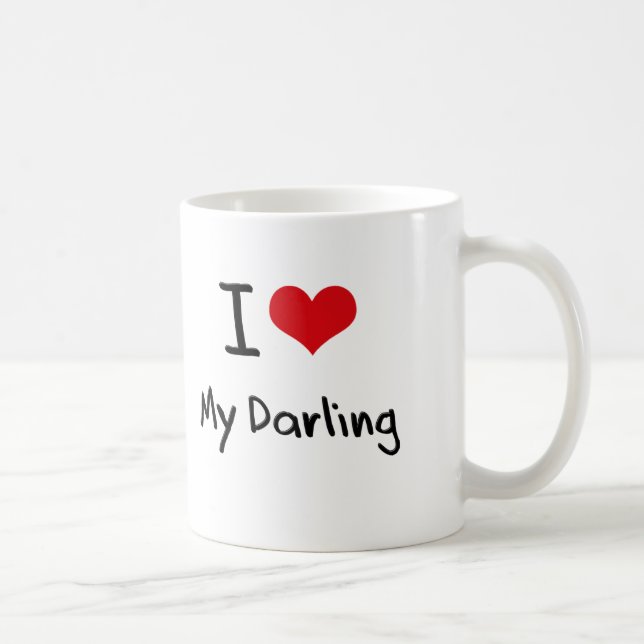 I Liebe mein Liebling Kaffeetasse (Rechts)
