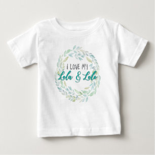 I Liebe mein Lola u. Lolo Wreath Baby T-shirt
