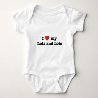 I Liebe mein Lola und Lolo Baby Strampler