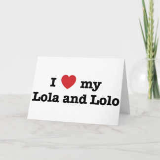 I Liebe mein Lola und Lolo Karte