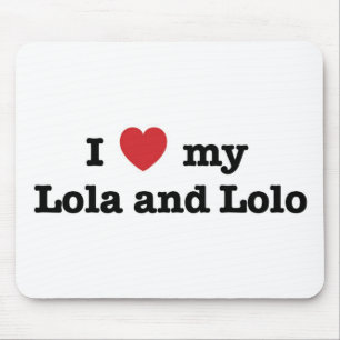 I Liebe mein Lola und Lolo Mousepad
