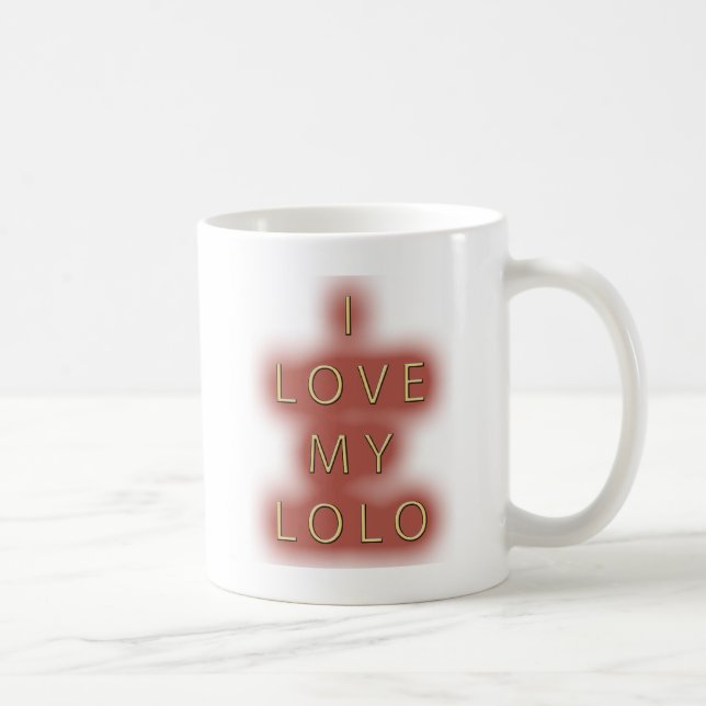I Liebe mein Lolo (weiß) Tasse (Rechts)