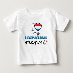I Liebe Mein Luxemburger Monni niedlich Baby T-shirt
