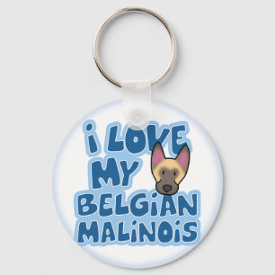 I Liebe mein Malinois Schlüsselanhänger