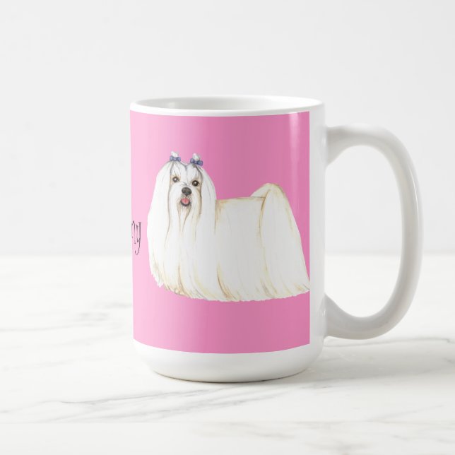 I Liebe mein Maltesisch Kaffeetasse (Rechts)