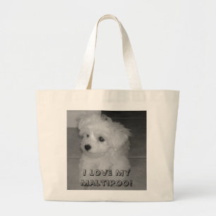 I Liebe mein Maltipoo! Taschen-Tasche Jumbo Stoffbeutel