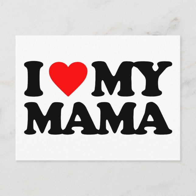 I LIEBE MEIN MAMA POSTKARTE (Vorderseite)