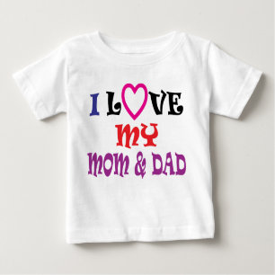 I Liebe mein Mama-und Vater-T-Shirt Baby T-shirt