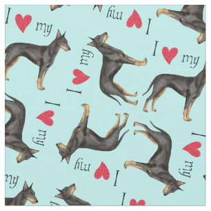 I Liebe mein Manchester-Terrier Stoff