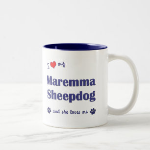 I Liebe mein Maremma Schäferhund (weiblicher Hund) Zweifarbige Tasse