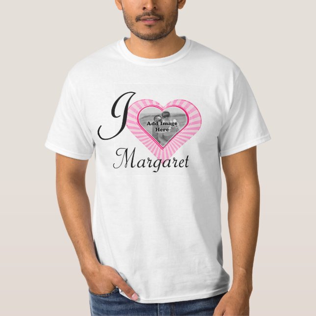 I Liebe mein Margaret-Freundinschablonen-Foto T-Shirt (Vorderseite)
