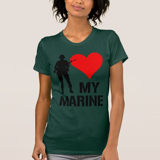 I Liebe mein Marinesoldat T-Shirt (Vorderseite)