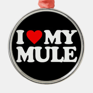 I LIEBE MEIN MAULTIER SILBERNES ORNAMENT