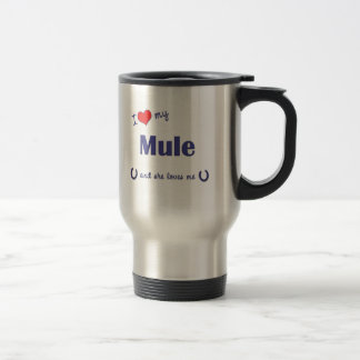 I Liebe mein Maultier (weibliches Maultier) Reisebecher