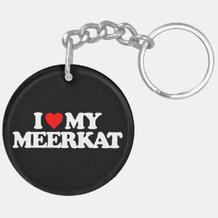 I LIEBE MEIN MEERKAT SCHLÜSSELANHÄNGER