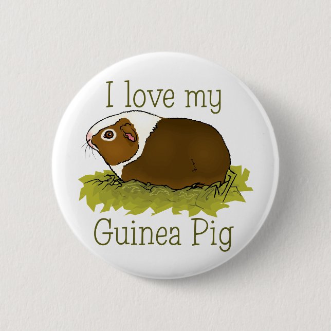 I Liebe mein Meerschweinchen Button (Vorderseite)