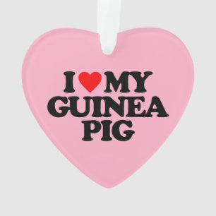 I LIEBE MEIN MEERSCHWEINCHEN ORNAMENT