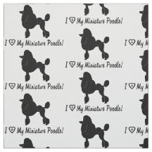 I Liebe mein Miniaturpudel mit Herzen und den