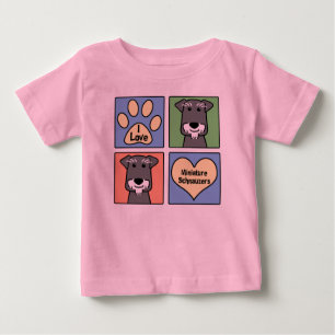 I Liebe mein MiniaturSchnauzer Baby T-shirt