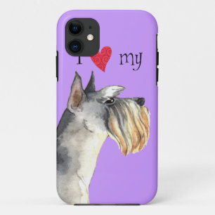 I Liebe mein MiniaturSchnauzer Case-Mate iPhone Hülle